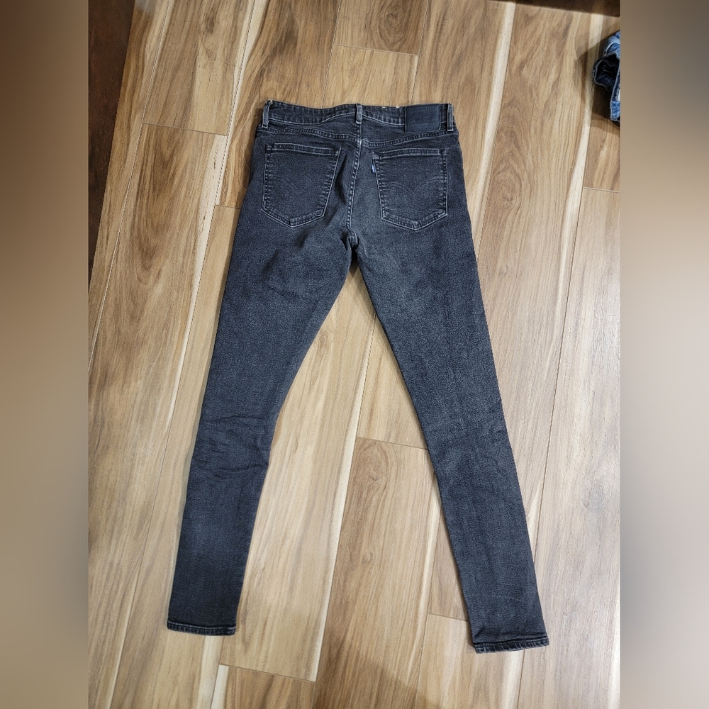 Levi's Made & Crafted 721 Japanese Denim black high rise skinny jeans Size 30 X